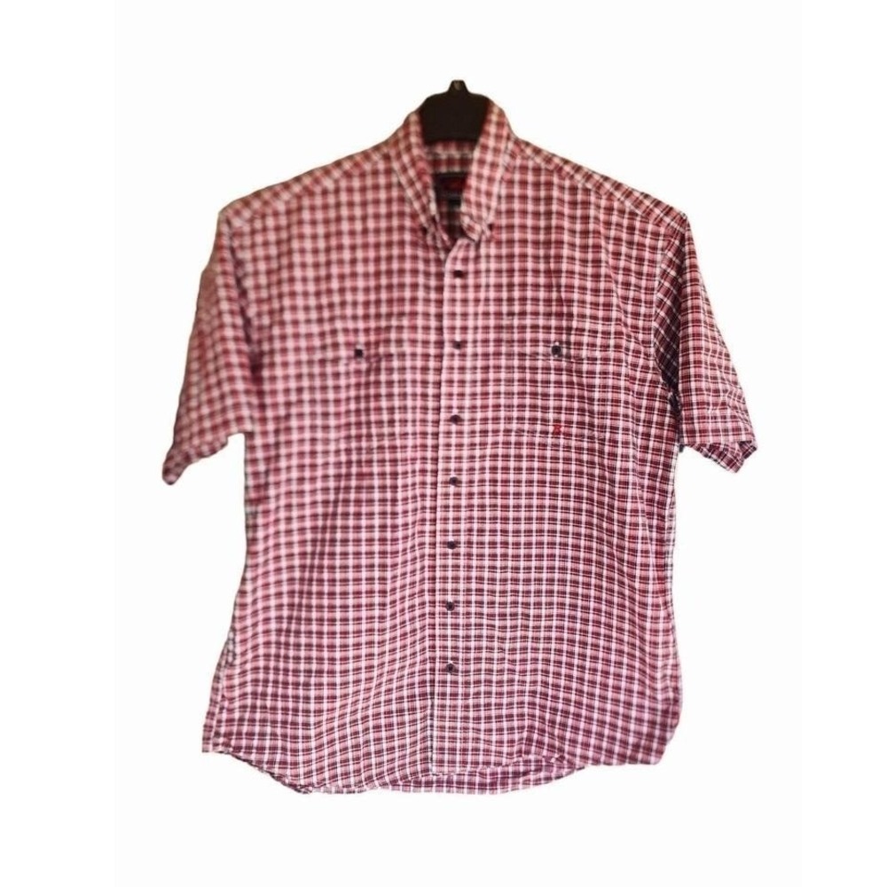 ROPER Shirt Button Down Men's Size Large Tall Plaid Checked Western Casual